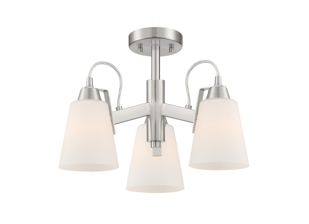 3 LIGHT SEMI FLUSH