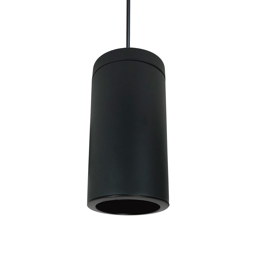 6" Cylinder, Black, Pendant Mount, 60W Med. Base, Ref., Black