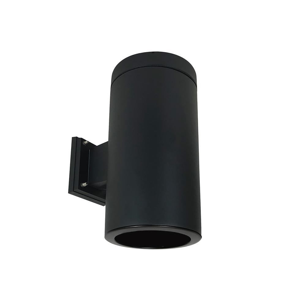 6" Cylinder, Black, Wall Mount, Incandescent, Refl., Black