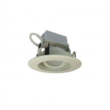 Nora NLCBC-46930XWWEM - 4" Cobalt Adjustable LED Retrofit, 1000lm / 12W, 3000K, White Reflector / White Flange,