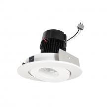 Nora NPRLV-4RG30XWW - 4" Pearl Low Voltage LED Round Adjustable Gimbal Retrofit, 1050lm / 11W, 3000K, White Finish