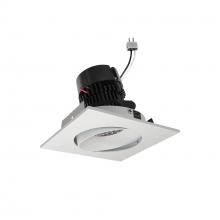 Nora NPRLV-4SC30XMPW - 4" Pearl Low Voltage LED Square Adjustable Cone Retrofit, 1200lm / 11W, 3000K, Matte Powder