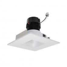 Nora NPRLV-4SNDSQ30XMPW - 4" Pearl Low Voltage LED Square Retrofit Reflector with Square Aperture, 1100lm / 11W, 3000K,