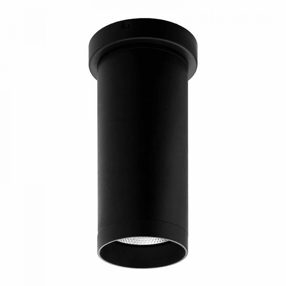 4" CEILING MOUNT CYLINDER, 9/12/15W, 3/4/5K, TRIAC & 0-10V DIMMING, BLACK, C & F LENSES INCL