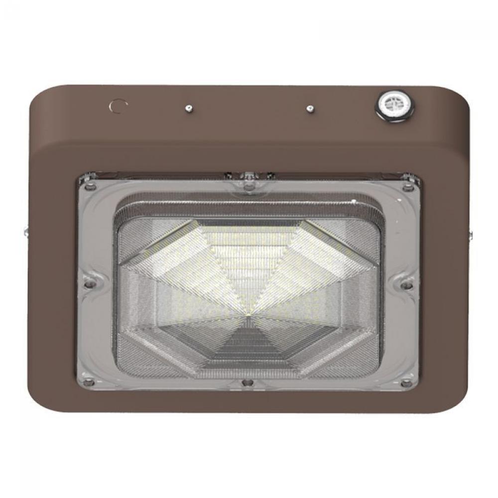 BUILDER SERIES INDOOR SQ CANOPY LIGHT SELECTABLE 30/45/60W 30/40/50K, BRZ