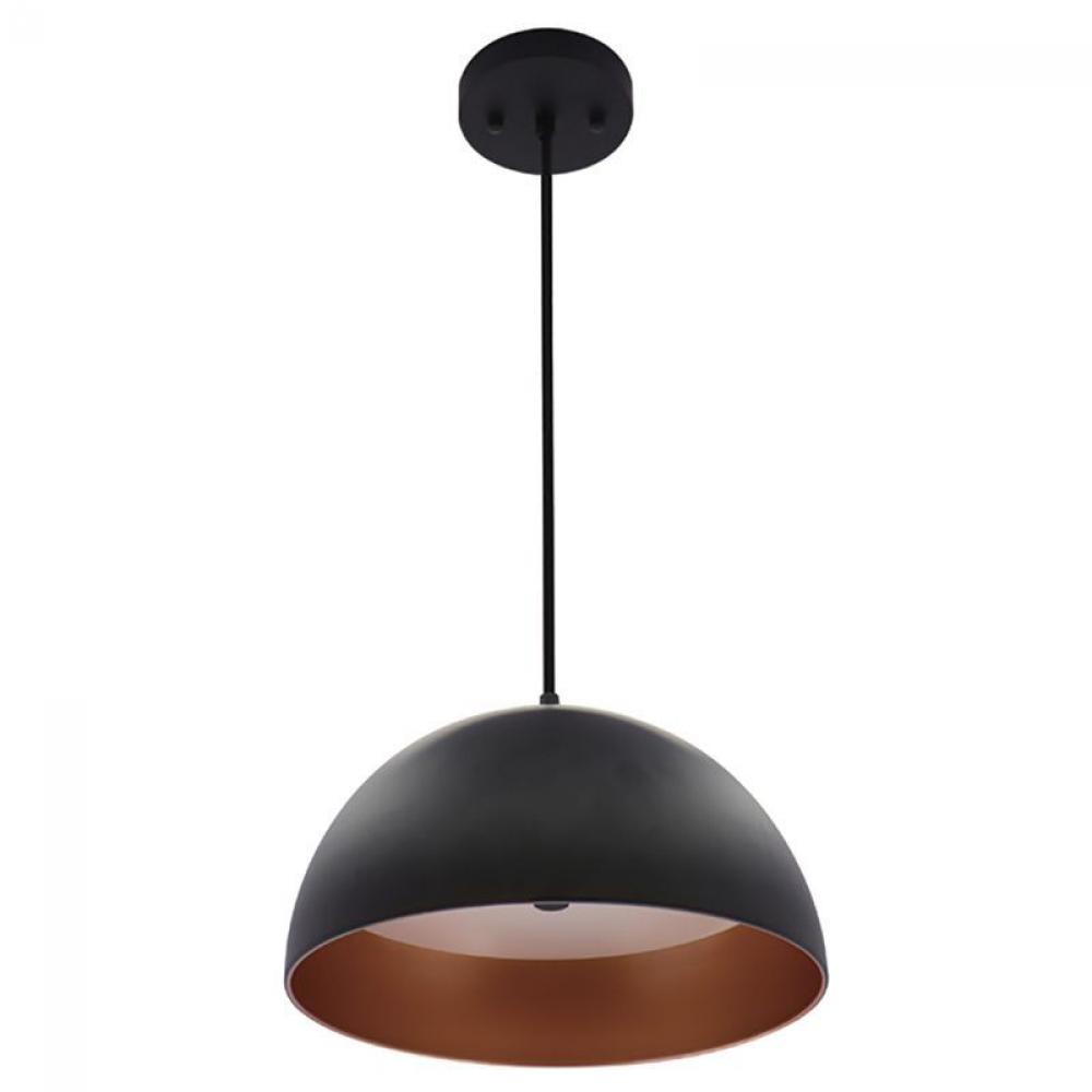 12in INTEGRATED LED MODERN DOME PENDANT 25W 1300LM C90 5CCT 27/30/35/40/50K BK/GLD