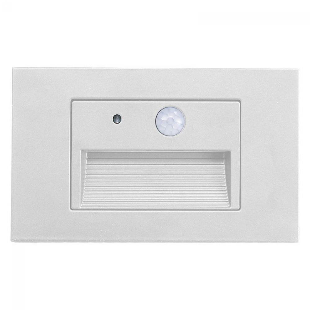 INTEGRATED STEP LIGHT 12V 3W 3CCT WITH MOTION SENSOR AND PHOTOCELL, RECESSED, WHITE