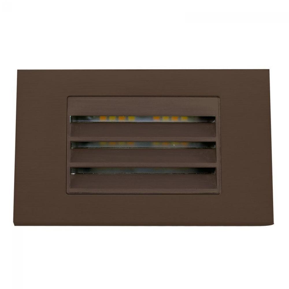 INTEGRATED STEP LIGHT 120V 3W 3CCT, HORIZ. LOUVER, ORB