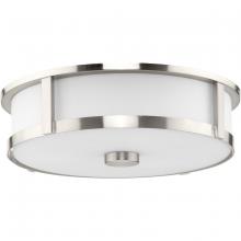 Progress P350281-009 - Gilliam Collection Three-Light Brushed Nickel New Traditional Flush Mount