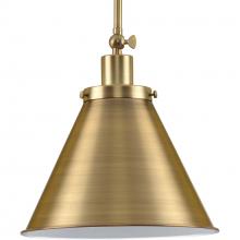  P500325-163 - Hinton Collection One-Light Vintage Brass Vintage Style Hanging Pendant Light