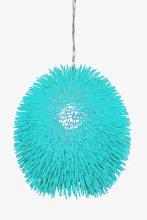 Varaluz 169P01AQ - Urchin 1-Lt Pendant - Aqua Velvet