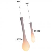 PLC Lighting 86634 OPAL - 1 Light Pendant Tear Drop Collection 86634 OPAL