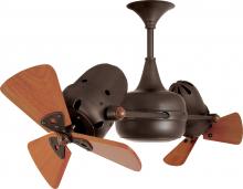 Matthews Fan Company DD-BZZT-WD - Duplo Dinamico 360” rotational dual head ceiling fan in Bronzette finish with solid sustainable