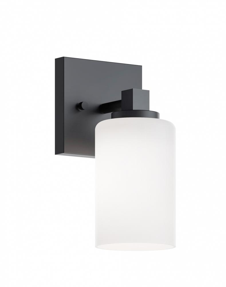 Leo 09'' Med Base Sconce,120V,BK