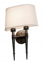 AFX Lighting, Inc. MNS131810LAJD1RB - Montrose 13'' LED Sconce - Oil Rubbed Bronze Finish - Cream Linen