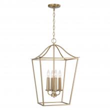 Capital 550641MA - 4-Light Foyer Pendant Lantern in Matte Brass