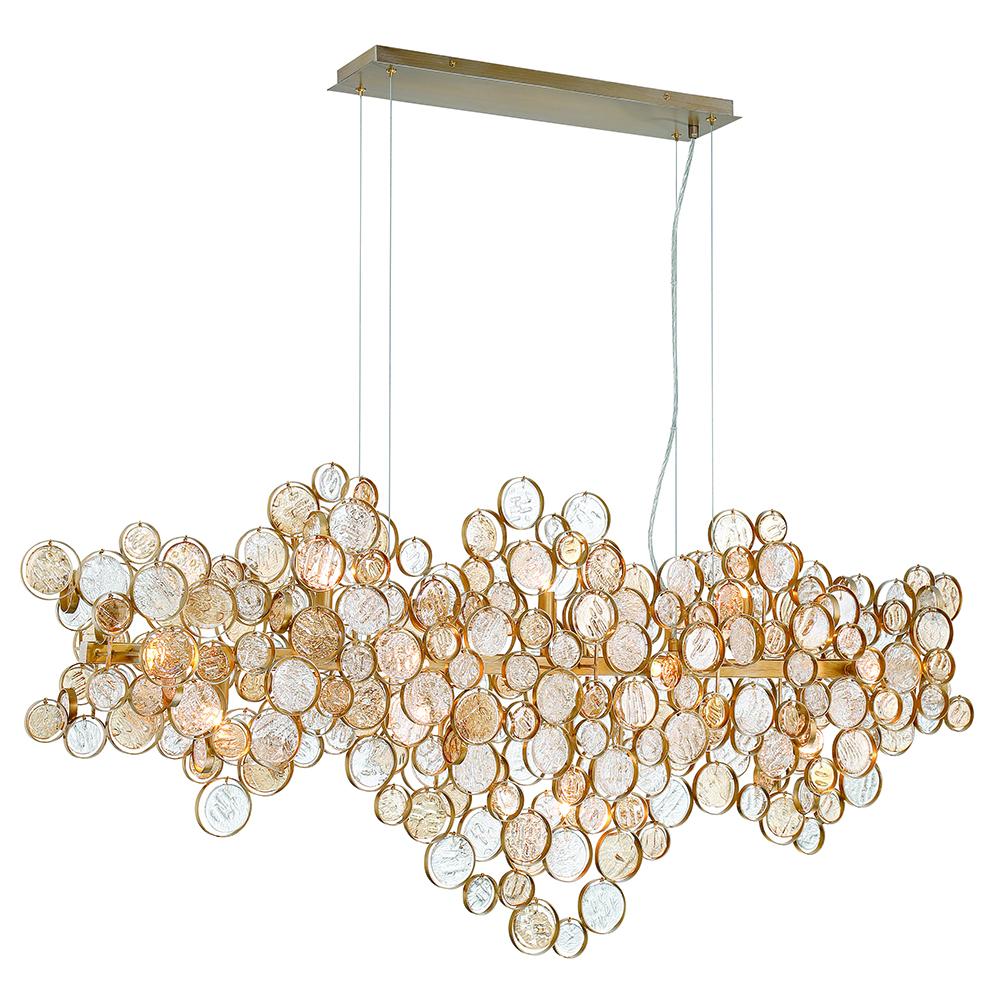 Trento 15 Light Chandelier in Antique Gold