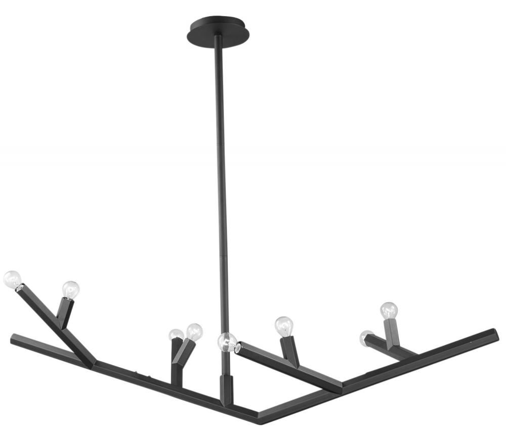 The Oaks Collection Black Linear 8 Light Fixture