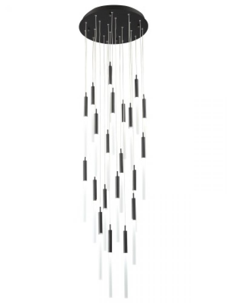 Main St. Collection Black 21 Light Pendant Fixture