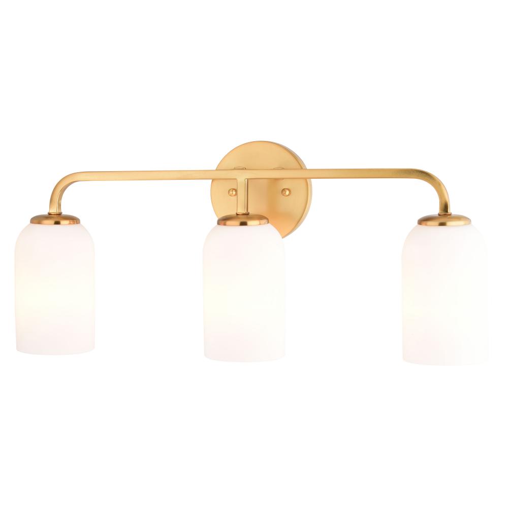 Shelby 23-in. 3 Light Vanity Natural Brass