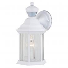 Vaxcel International T0730 - Auburn Dualux 6.25-in. Outdoor Motion Sensor Wall Light Textured White