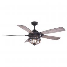 Vaxcel International F0055 - Barnes 54 in. W Ceiling Fan Matte Black with Rustic Oak