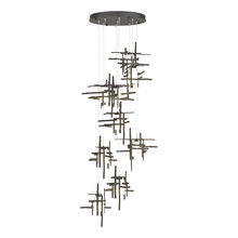 Hubbardton Forge 131109-SKT-STND-07-YC0305 - Tura 9-Light Frosted Glass Pendant