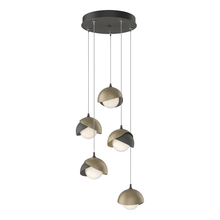 Hubbardton Forge 131125-SKT-STND-20-84-GG0711 - Brooklyn 5-Light Double Shade Pendant