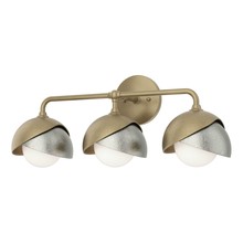 Hubbardton Forge 201375-SKT-84-85-GG0711 - Brooklyn 3-Light Double Shade Bath Sconce