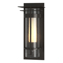 Hubbardton Forge 305996-SKT-14-ZS0654 - Torch  Seeded Glass Small Outdoor Sconce with Top Plate