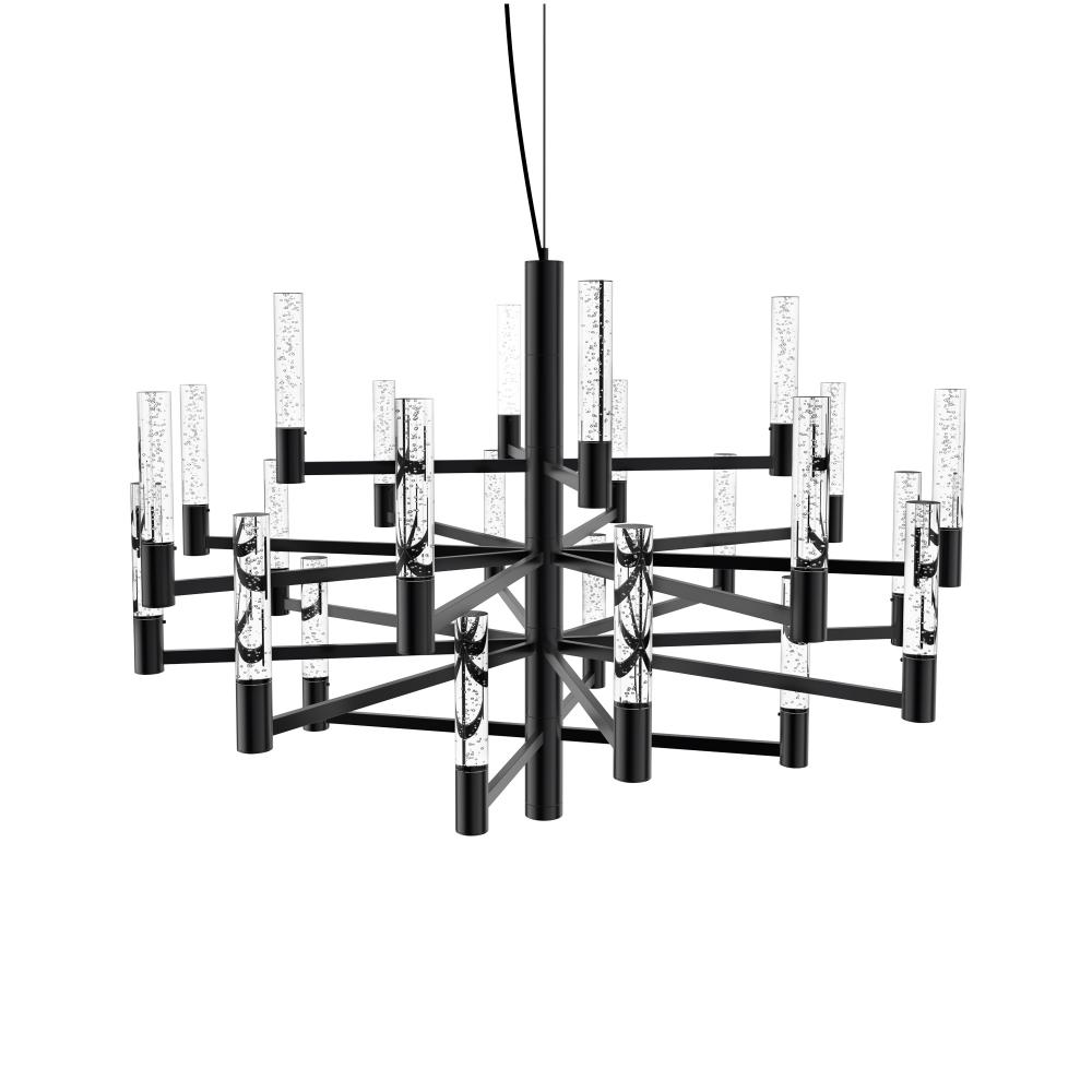 Seraph 31" 4-Tier Chandelier (Bubble) - Matte Black