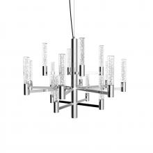 Blackjack Lighting SER-23C-PC-BU - Seraph 23" 3-Tier Chandelier (Bubble) - Polished Chrome