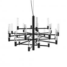 Blackjack Lighting SER-31C-BL-BU - Seraph 31" 4-Tier Chandelier (Bubble) - Matte Black