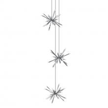 Blackjack Lighting STB-T29-PC - Starburst 29" Triple Chandelier - Polished Chrome