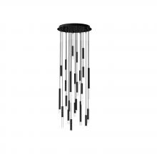 Blackjack Lighting STL-20P-BL - Steelos 20" Round Pendant, 24-light - Matte Black [Special order]