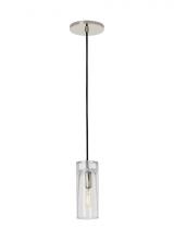 Visual Comfort & Co. Modern Collection SLPD277CN-L - Sean Lavin Horizon 1-LT dimmable small accent pendant with polished nickel finish and glass shade