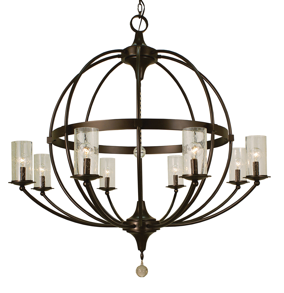 8-Light Mahogany Bronze Compass Foyer Chandelier