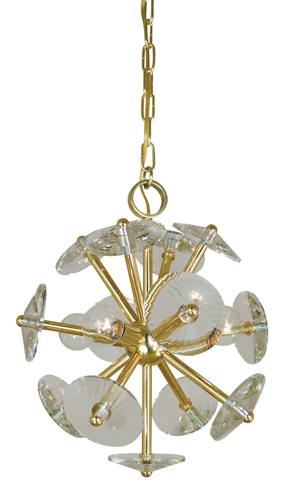 4-Light Polished Nickel Apogee Mini Chandelier