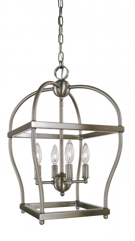 4-Light Matte Black Kenmare Mini-Chandelier