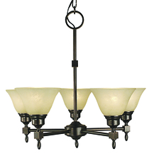 Framburg 2435 PN/CM - 5-Light Polished Nickel Taylor Dining Chandelier