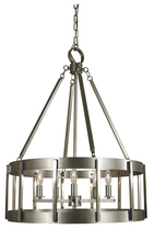 Framburg 4665 SP/PN - 5-Light Satin Pewter/Polished Nickel Pantheon Pendant