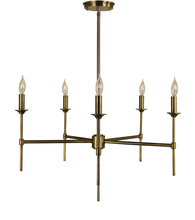 Framburg 4695 BN - 5-Light Brushed Nickel Chandler Chandelier