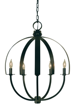 Framburg 4725 BN - 5-Light Brushed Nickel Luna Chandelier