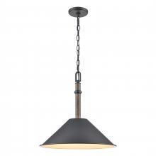 ELK Home 89705/1 - Neville 18'' Wide 1-Light Pendant - Charcoal Black